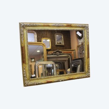 Antique Rectangle Mirror Patina And Gold 78 X 96