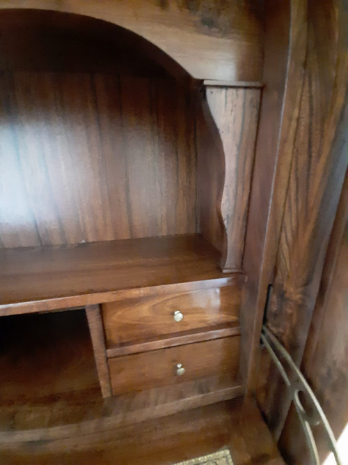 Secretaire con Colonne in Noce Epoca Impero - inizi del XIX secolo