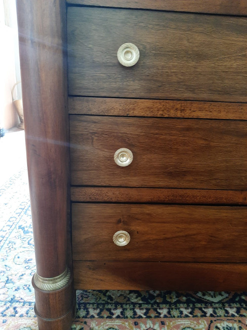 Secretaire con Colonne in Noce Epoca Impero - inizi del XIX secolo