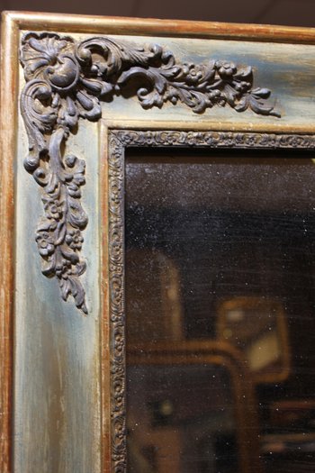 Miroir Ancien Patine Et Mercure 70 X 82