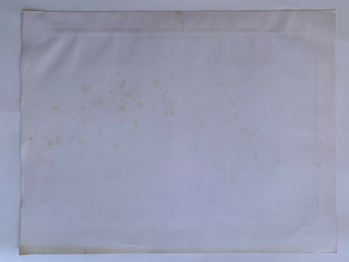 Aquarelle originale signée AF château d'Ereham 1874 V. Saulnier Normandie