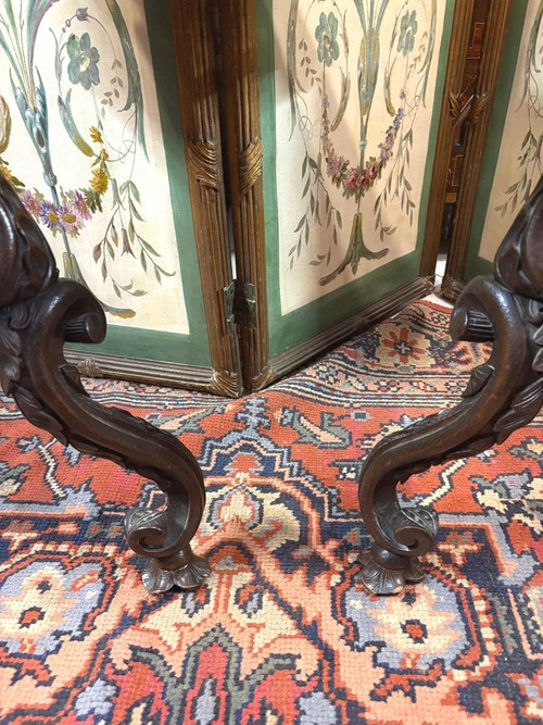 CONSOLE EN CHENE DE STYLE LOUIS XV
