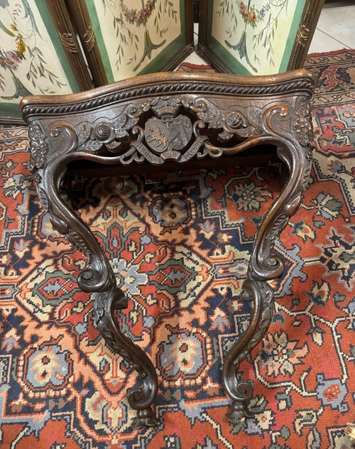 CONSOLE EN CHENE DE STYLE LOUIS XV