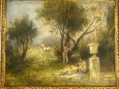 tableau Georges Sauveur MAURY 1872-1933 Baigneuses oeuvre datée 1918 
