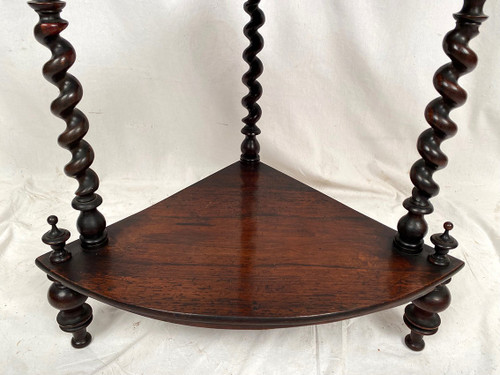 Etagère d’encoignure en palissandre, époque Napoléon III