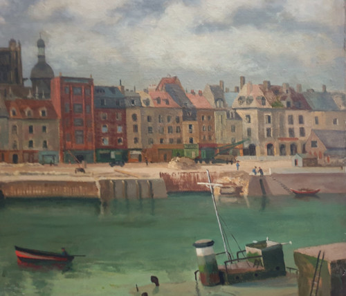 20th century French school - The port of Dieppe
