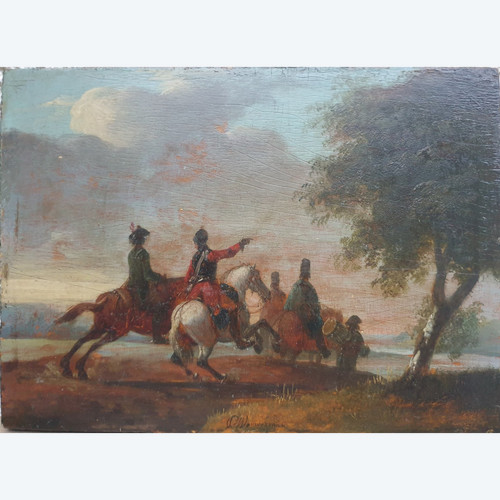 18th century Dutch school - Cavalry scene