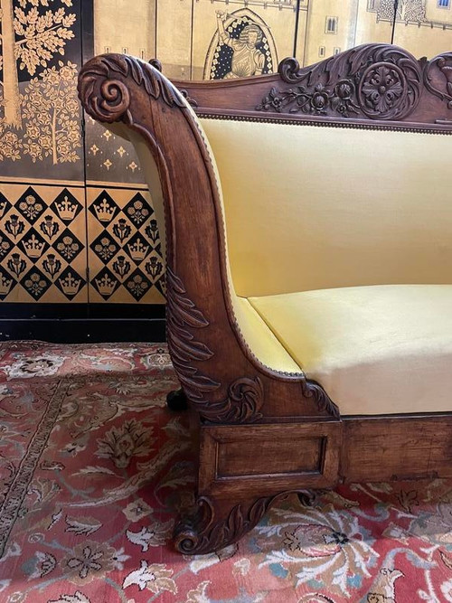 Divano - Panca d'epoca restauro in mogano