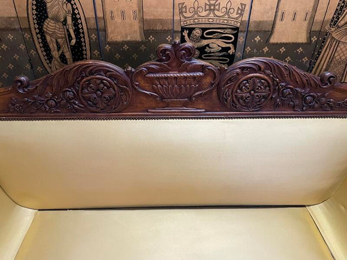 Divano - Panca d'epoca restauro in mogano