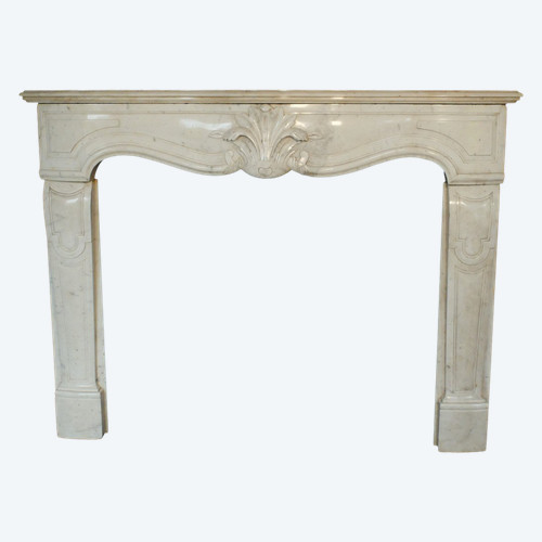 18th century white marble mantel