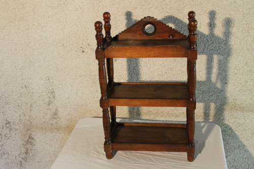 Petite étagère ou verriot en bois fruitier époque 19ème Origine Provence