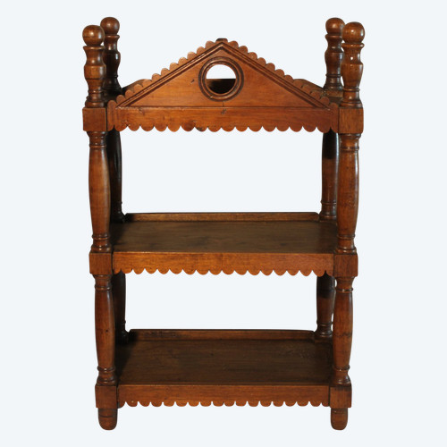 Petite étagère ou verriot en bois fruitier époque 19ème Origine Provence
