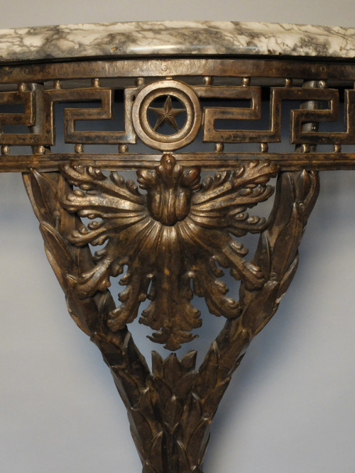 Console Transition en fer forgé, circa 1760/70 