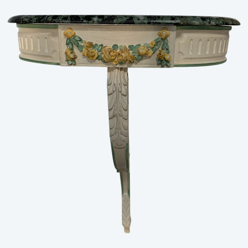 Louis XVI style wall console in lacquered wood XX century