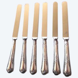 6 English-blade table knives