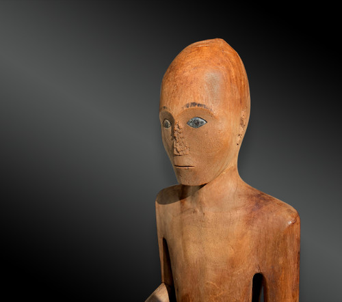 MANNEQUINO FUNERALE MASCHILE chiamato cultura Tau-Tau Toradja, Grandi Isole della Sonda, isola di Sulawesi,