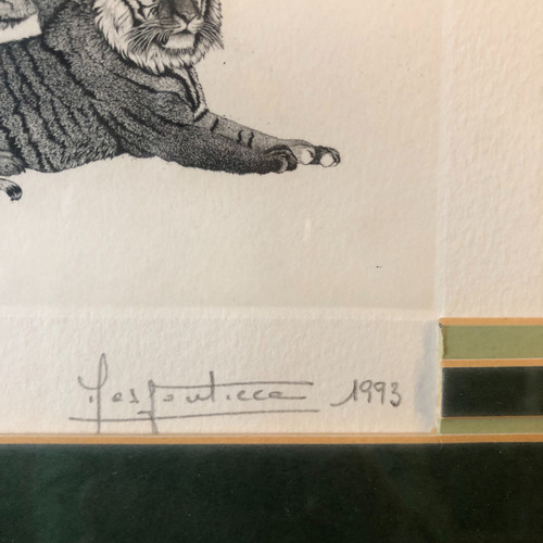 Tigers lithograph