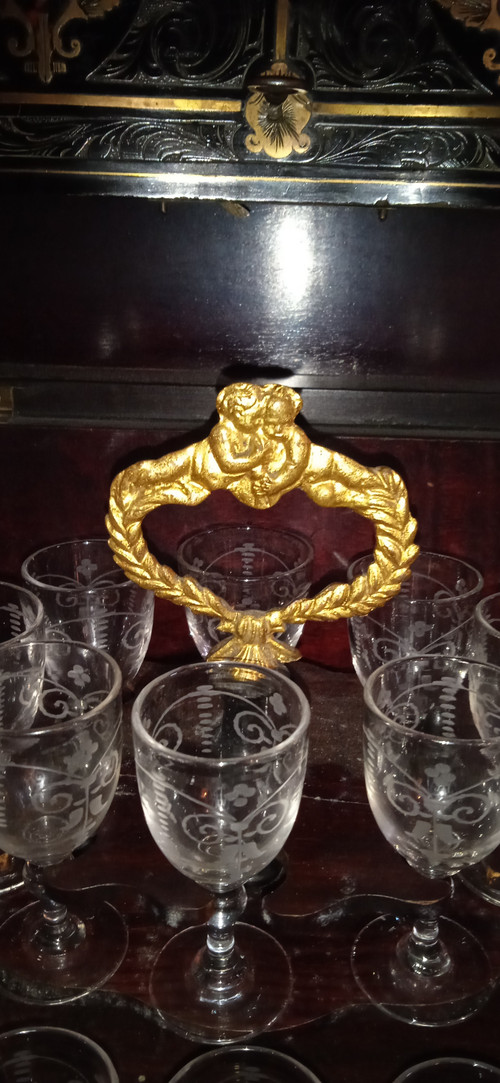 Cave à Liqueur  Napoléon III -  Boîte Marqueterie XIX Siècle