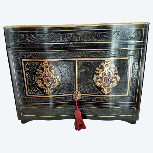 Cave à Liqueur  Napoléon III -  Boîte Marqueterie XIX Siècle