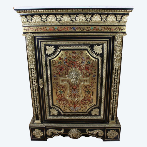 imposantes Sideboard , Boulle-Intarsien-Möbel mit hoher Rückenlehne, das Prétôt zugeschrieben wird