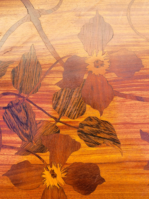 Majorelle, Table à Thé Aux Clématites, Art Nouveau, Fin XIXème Début XXème Siècle