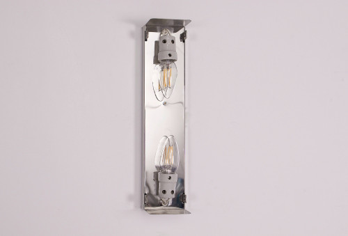 An Ice Glass bark wall sconce.