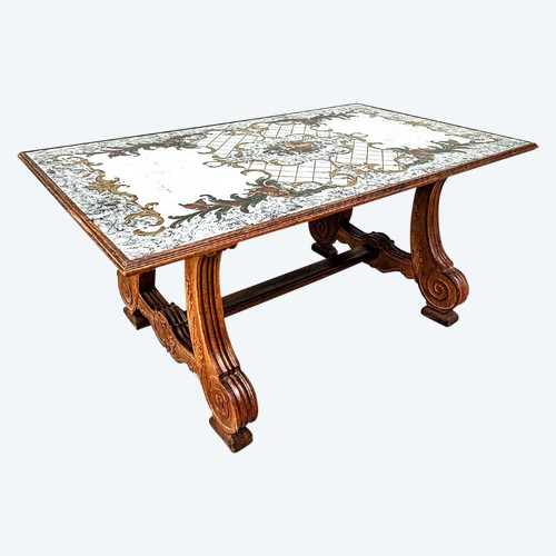 Table 1940 dessus églomisé