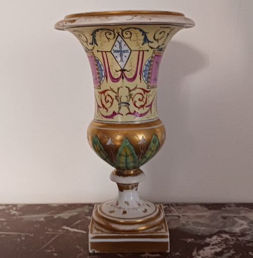 Parigi 1790 circa - grande vaso in porcellana medicea - decorazione Salembier