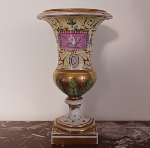 Parigi 1790 circa - grande vaso in porcellana medicea - decorazione Salembier