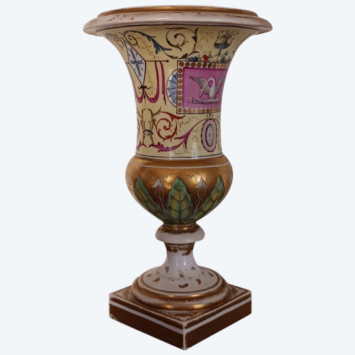 Parigi 1790 circa - grande vaso in porcellana medicea - decorazione Salembier