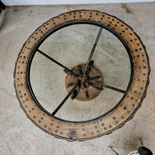 19th century wrought iron round table