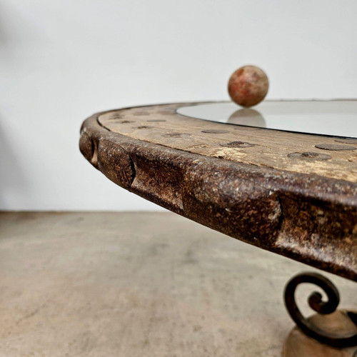19th century wrought iron round table