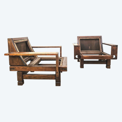 Paire de fauteuils construtivistes