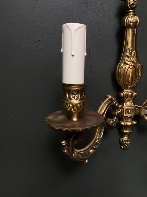 Paar Wandleuchten Rocaille-Stil