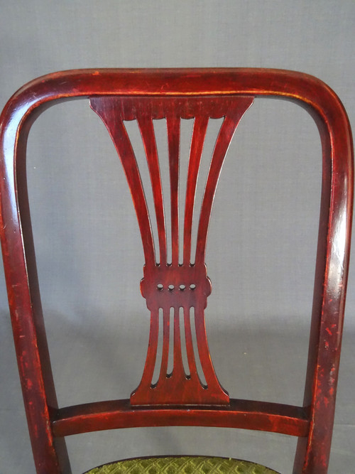 Set of 4 Art-deco chairs by Thonet, N°A78, circa 1930