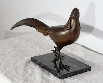  Important sculpture "The Pheasant" by Lorino, Art Deco - Early 20th century
