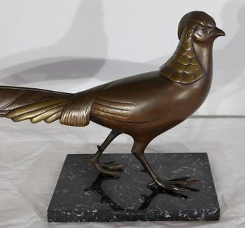 Important sculpture "The Pheasant" by Lorino, Art Deco - Early 20th century