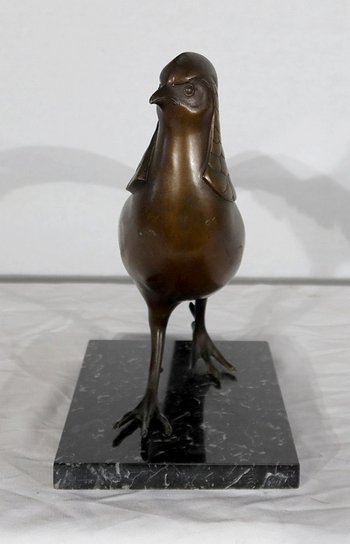  Important sculpture "The Pheasant" by Lorino, Art Deco - Early 20th century