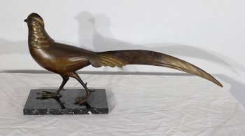  Important sculpture "The Pheasant" by Lorino, Art Deco - Early 20th century