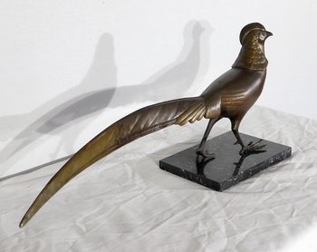  Important sculpture "The Pheasant" by Lorino, Art Deco - Early 20th century