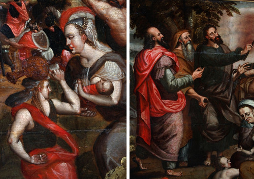 Flämische Schule XVI. Jh., 130 cm, Werkstatt Meister Verlorener Sohn 1530/1580, Passage Rotes Meer