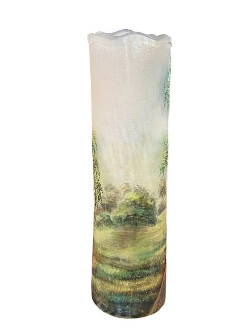 Lamartine Vase Art Nouveau "Paysage Lacustre"