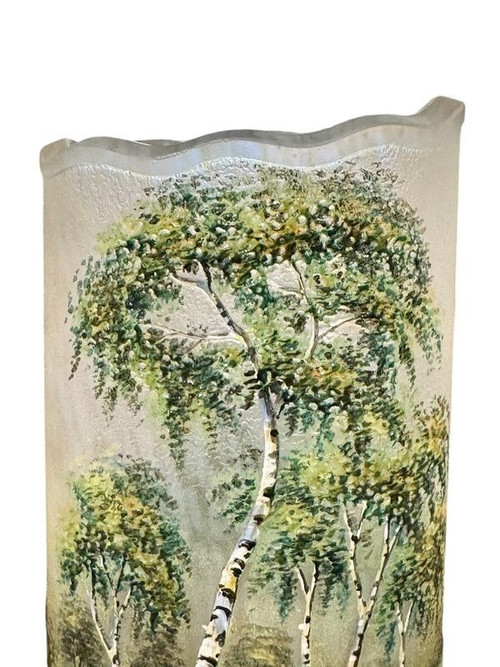 Lamartine Vase Art Nouveau "Paysage Lacustre"