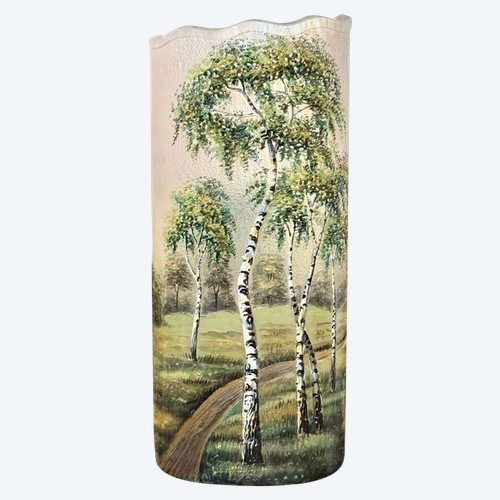 Lamartine Vase Art Nouveau "Paysage Lacustre"