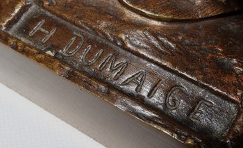  Importante bronzo "Giovani donne romane" di H. Dumaige - XIX secolo