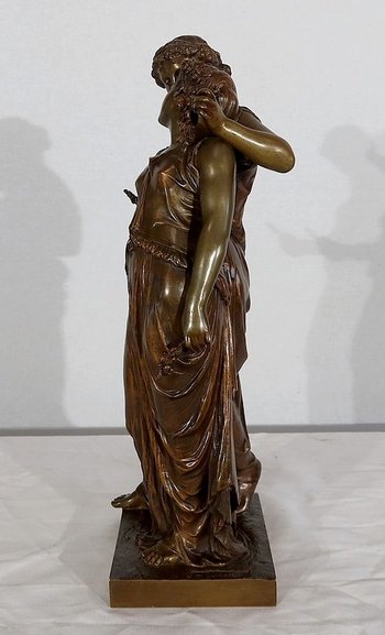  Importante bronzo "Giovani donne romane" di H. Dumaige - XIX secolo