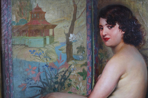 Nackt von 1944, von Emile Van Damme, 112 cm, Französische Schule