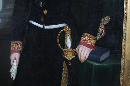 Large portrait, 150 cm, of Louise Phalipon, dated 1849, ingénieur en chef des Ponts et Chaussées.