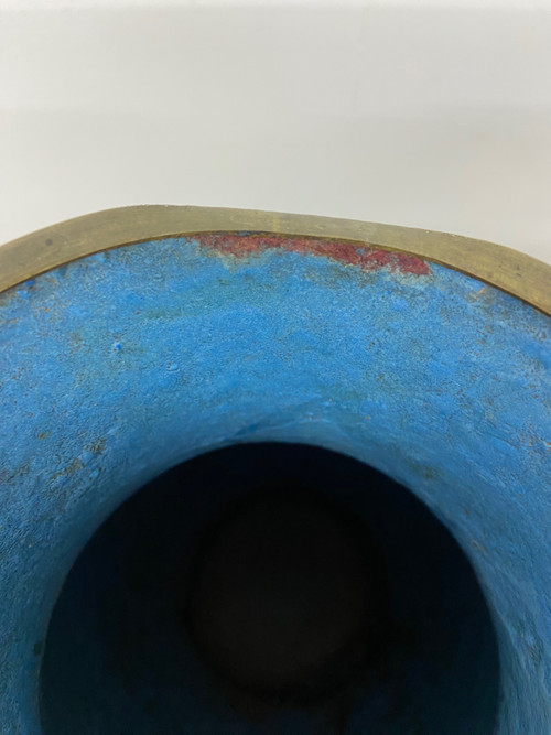 Paire de vases en émail cloisonné Japon XIXème.
