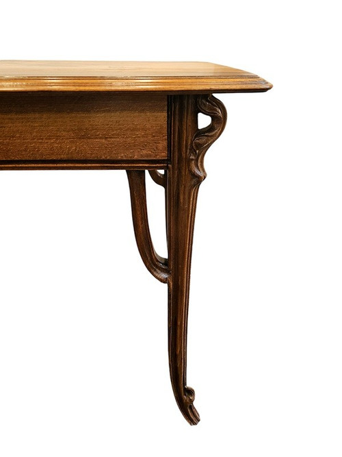 Emile Gallé Table à Ecrire Art Nouveau "Ombelles et Papillons"